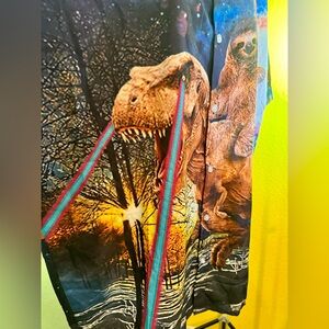 Sloth Riding Dino with Lazers Collar T-shirt